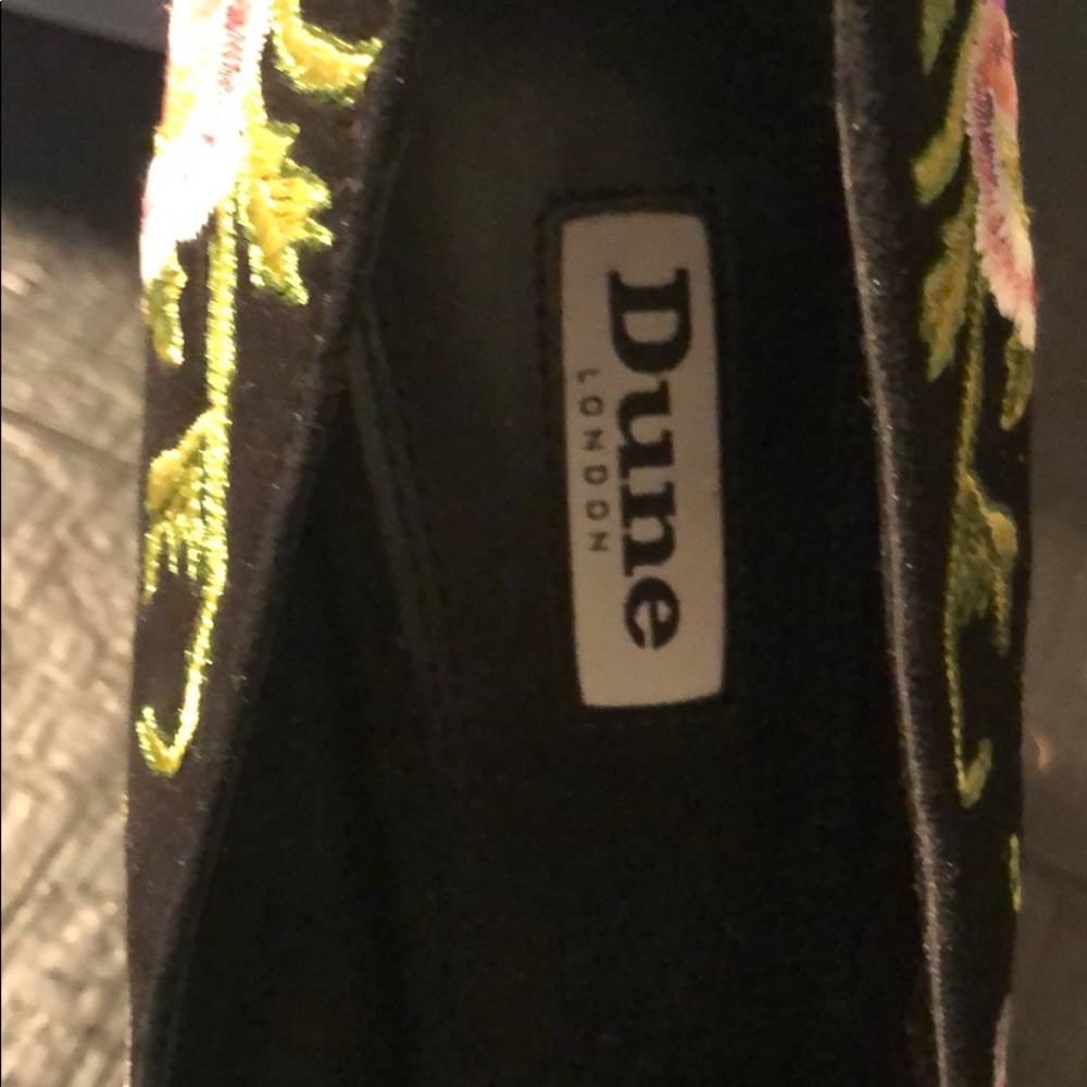 Dune Black Suede Pumps with Appliqué - Picture 6 of 6